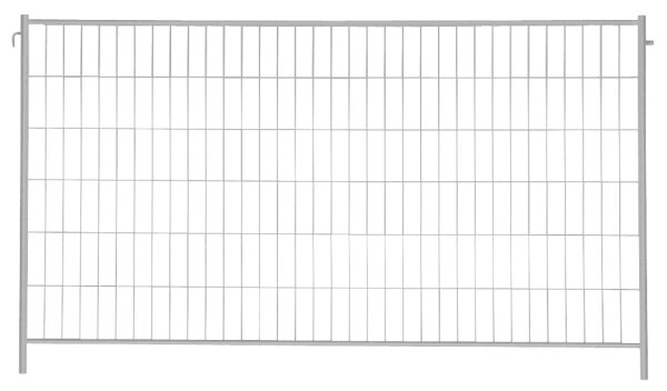 MÜBA Mobilzaun Typ B Länge 350 m Höhe 200 m mit angeschweißten Haken und Ösen Maschenweite 105 x 290 mm Drahtstärke Ø3 mm verzinkt