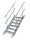SAEL%  MÜBA Bautreppe mit 6 Stufen und Geländern, Treppenlänge ca. 1,84m, verzinkt #1