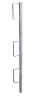 %SALE% MÜBA Geländerpfosten zum Einstecken mit geschlossenen Bretthaltern, Länge 1190 mm, Rohrdurchmesser Ø38 mm, verzinkt