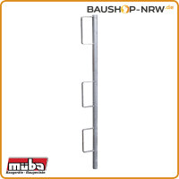 %SALE% MÜBA Geländerpfosten zum Einstecken mit geschlossenen Bretthaltern, Länge 1190 mm, Rohrdurchmesser Ø38 mm, verzinkt