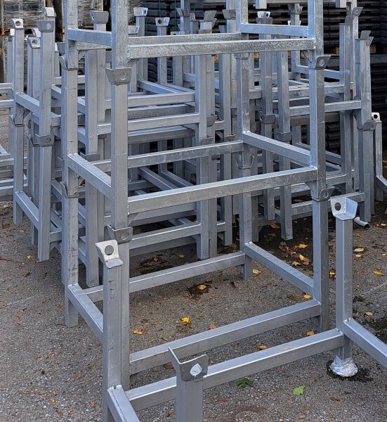 %SALE% M&Uuml;BA Schwerlastpalette, lichtes Ma&szlig; zwischen den Holmen 1,08x0,68m, F&uuml;llh&ouml;he 53 cm, Tragf&auml;higkeit 2000kg, verzinkt