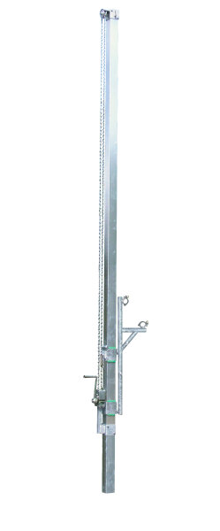 MÜBA Standmast komplett mit Sicherheitsbremskurbel ohne Ballast für Kabelbrücke