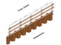 M&Uuml;BA Zwinge f&uuml;r Spundwand- und Grabenverbau, verzinkt