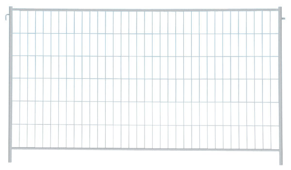 MÜBA Mobilzaun für Bauzaunzelt Länge 350 m Höhe 200 m mit angeschweißten Haken und Ösen Maschenweite 105 x 290 mm verzinkt