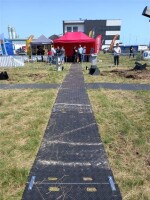 X10-LINE 10mm Fahrplatten 1000x2000mm grau 20t/m2** Bodenplatte Bodenschutzplatten Kunststoffplatten Bodenschutzmatte