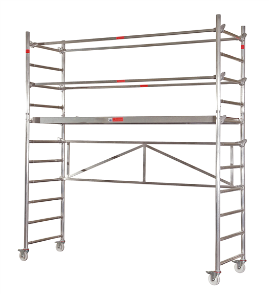 MÜBA Alu-Rollgerüst Typ Boy 3 Arbeitshöhe bis 380 m Plattformhöhe bis 180 m Standfläche 065 x 250 m Belastung 20 kN-m²